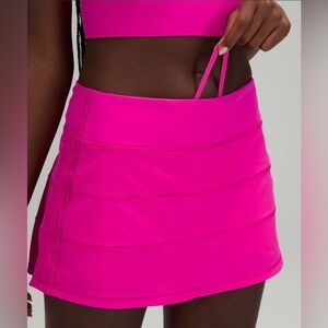 Lululemon Pace Rival Mid Rise Skirt Sonic Pink Rare Size 2